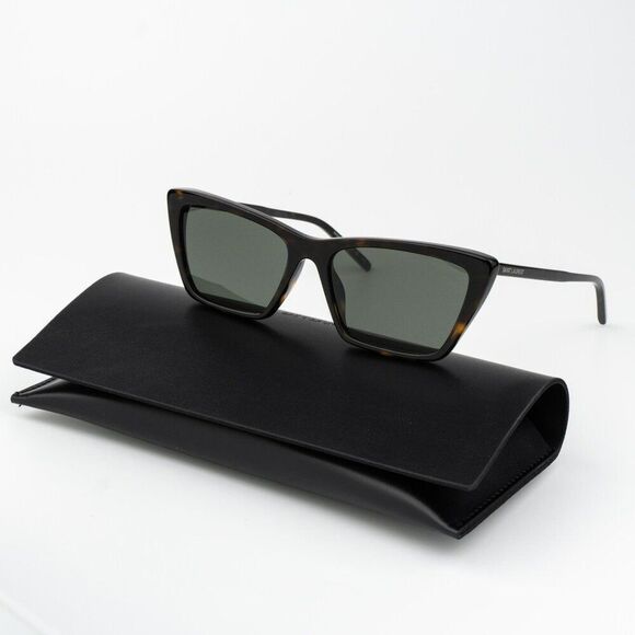 Saint Laurent Women Sunglasses Havana Grey Cat Eye SL737 MICA THIN 002 BRAND NEW main image 13